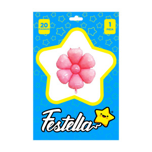 GLOBO FLOR ROJO 20" (PQTX25)