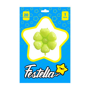 GLOBO FLOR VERDE 20" (PQTX25)