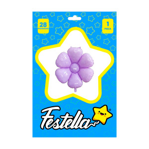 GLOBO FLOR LILA 28" (PQTX25)