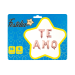 GLOBO TE AMO PALO DE ROSA (PQTX12):