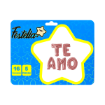 GLOBO TE AMO PALO DE ROSA (PQTX12):