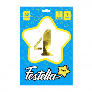 GLOBO DORADO 32" #4 (PQTX25)