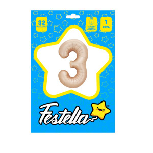 GLOBO CARAMELO 32" #3 (PQTX25)