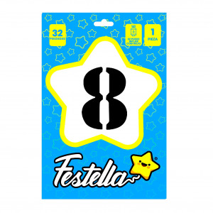 GLOBO NEGRO 32" #8 (PQTX25)