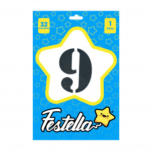 GLOBO NEGRO 32" #9 (PQTX25)