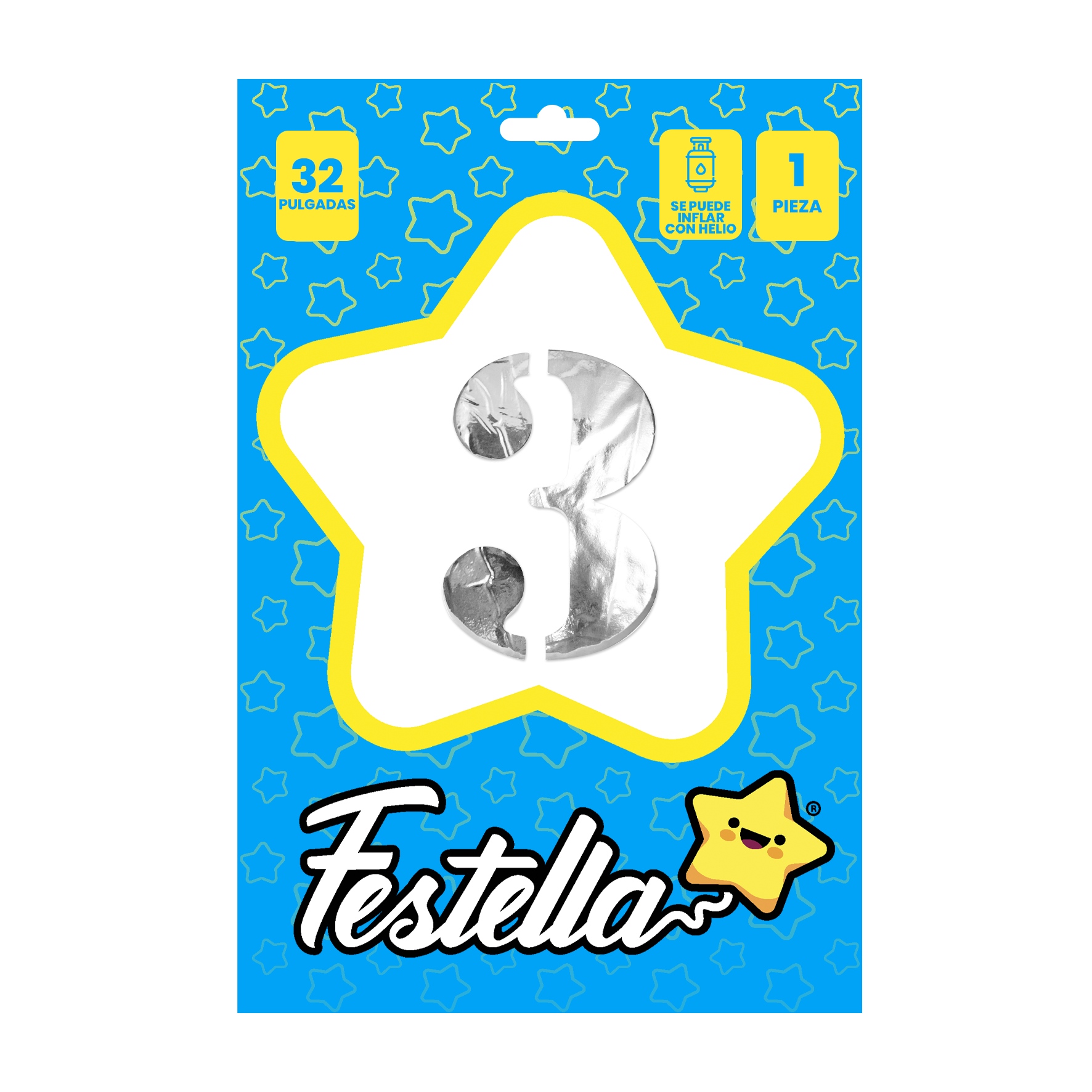 GLOBO PLATEADO 32" #3(PQTX25)