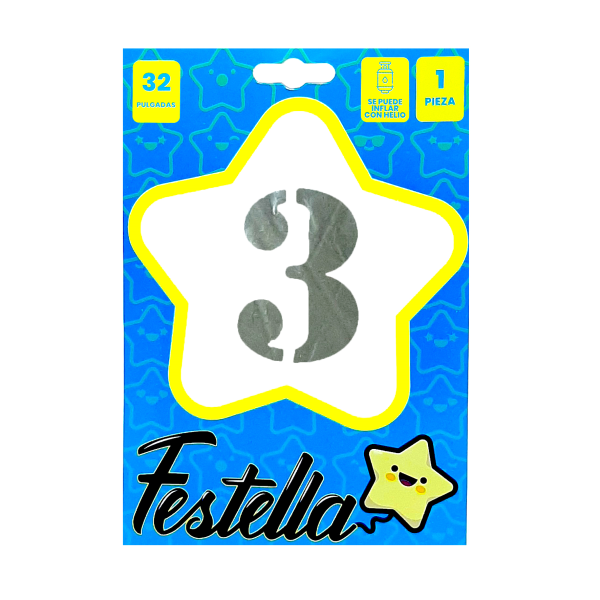 GLOBO PLATEADO 32" #3(PQTX25)