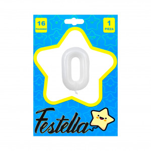 GLOBO BLANCO 16" #0(PQTX25)