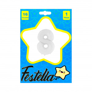 GLOBO BLANCO 16" #8(PQTX25)