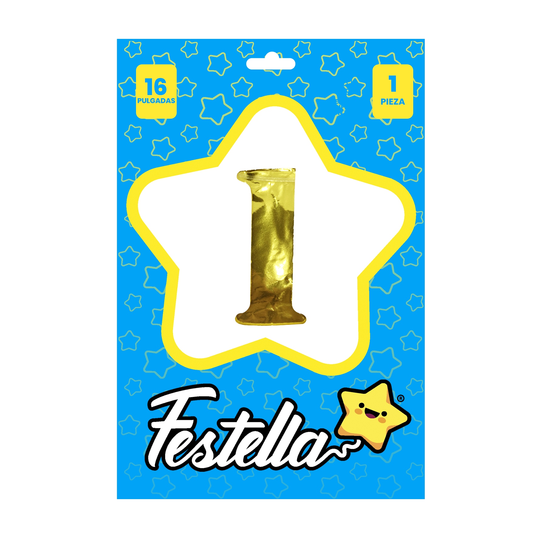 GLOBO DORADO 16" #1 (PQTX25)