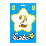 GLOBO DORADO 16" #2 (PQTX25)