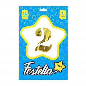 GLOBO DORADO 16" #2 (PQTX25)