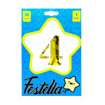 GLOBO DORADO 16" #4 (PQTX25)