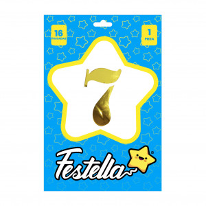 GLOBO DORADO 16" #7 (PQTX25)