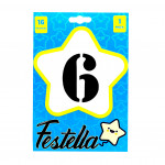 GLOBO NEGRO 16" #6 (PQTX25)