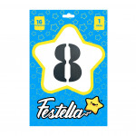 GLOBO NEGRO 16" #8 (PQTX25)