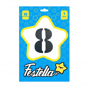 GLOBO NEGRO 16" #8 (PQTX25)