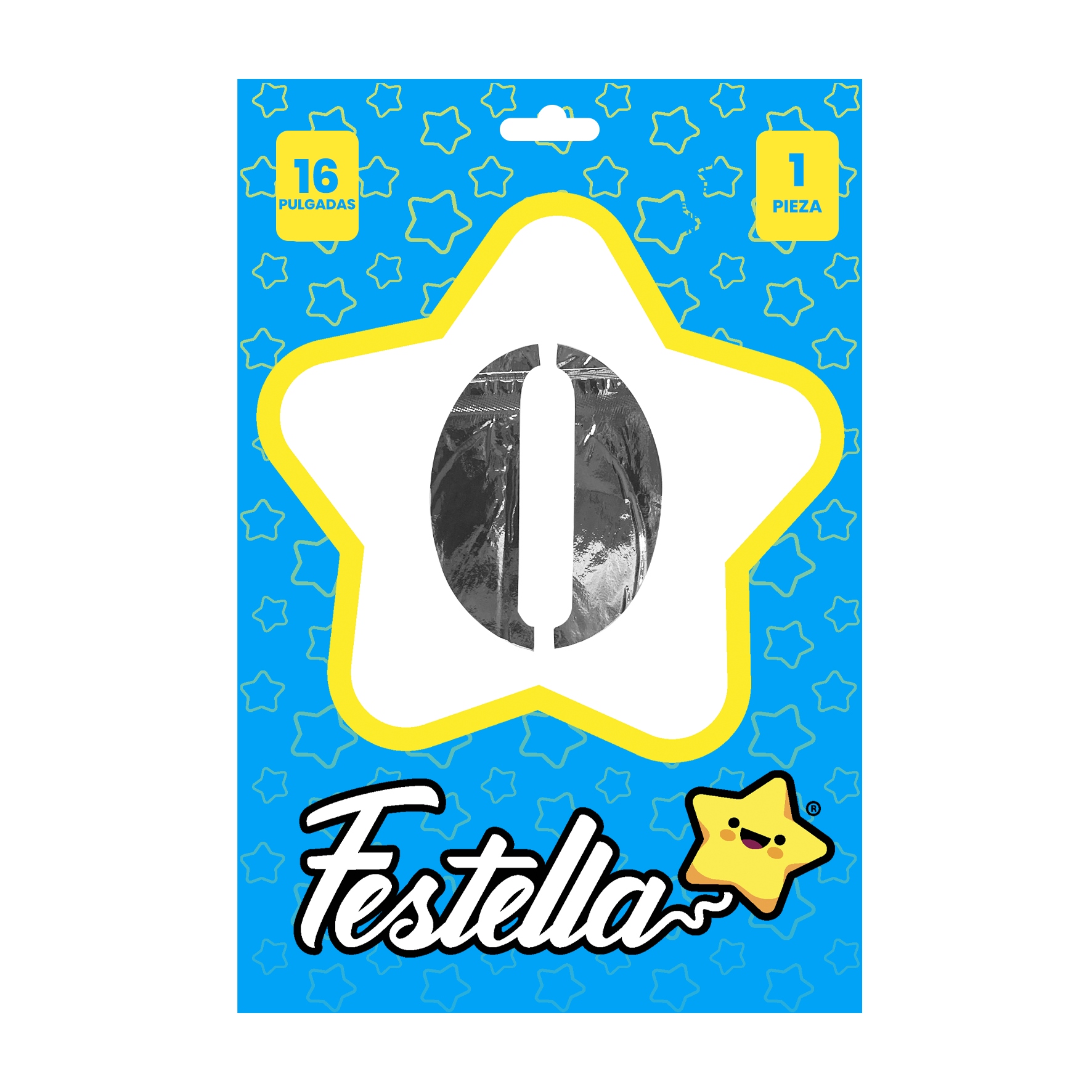 GLOBO PLATEADO 16" #0 (PQTX25)