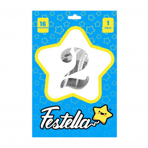 GLOBO PLATEADO 16" #2 (PQTX25)