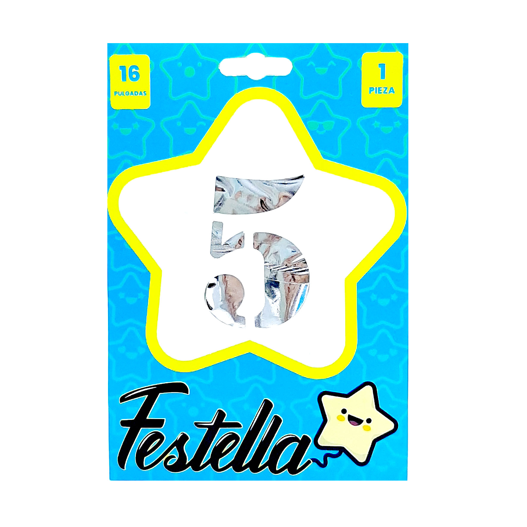 GLOBO PLATEADO 16" #5 (PQTX25)