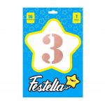 GLOBO PALO ROSA 16" #3 (PQTX25)