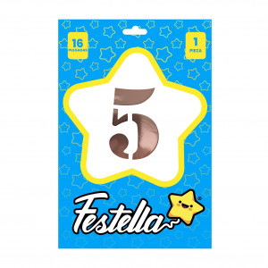 GLOBO PALO ROSA 16" #5(PQTX25)