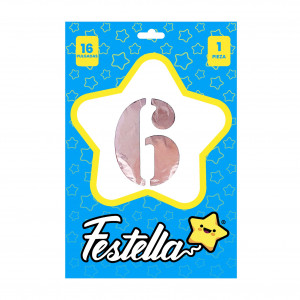 GLOBO PALO ROSA 16" #6 (PQTX25)