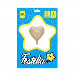 GLOBO CORAZON CARAMELO CARTON 18"(PQTX25)