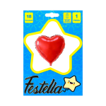 GLOBO CORAZON ROJO CARTON 18" (PQTX25)