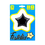 GLOBO ESTRELLA NEGRO CARTON 18"(PQTX25)