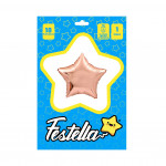 GLOBO ESTRELLA PALO ROSA CARTON 18"(PQTX25)