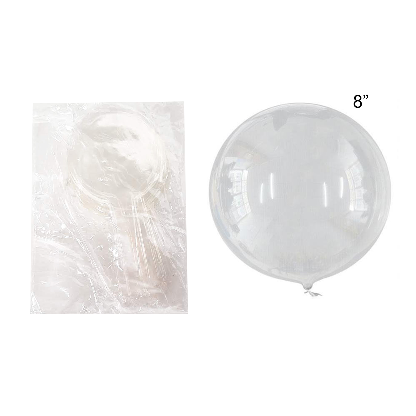 GLOBO BURBUJA REDONDO 8" (PQTX50)