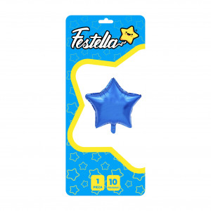 GLOBO ESTRELLA AZUL 10" CARTON (PQTX25)