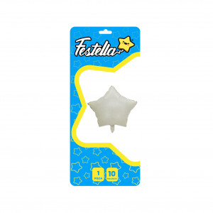 GLOBO ESTRELLA CREMA 10" CARTON(PQTX25)
