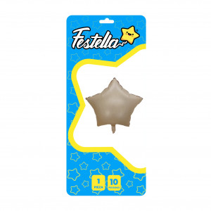 GLOBO ESTRELLA CARAMELO 10" CARTON(PQTX25)
