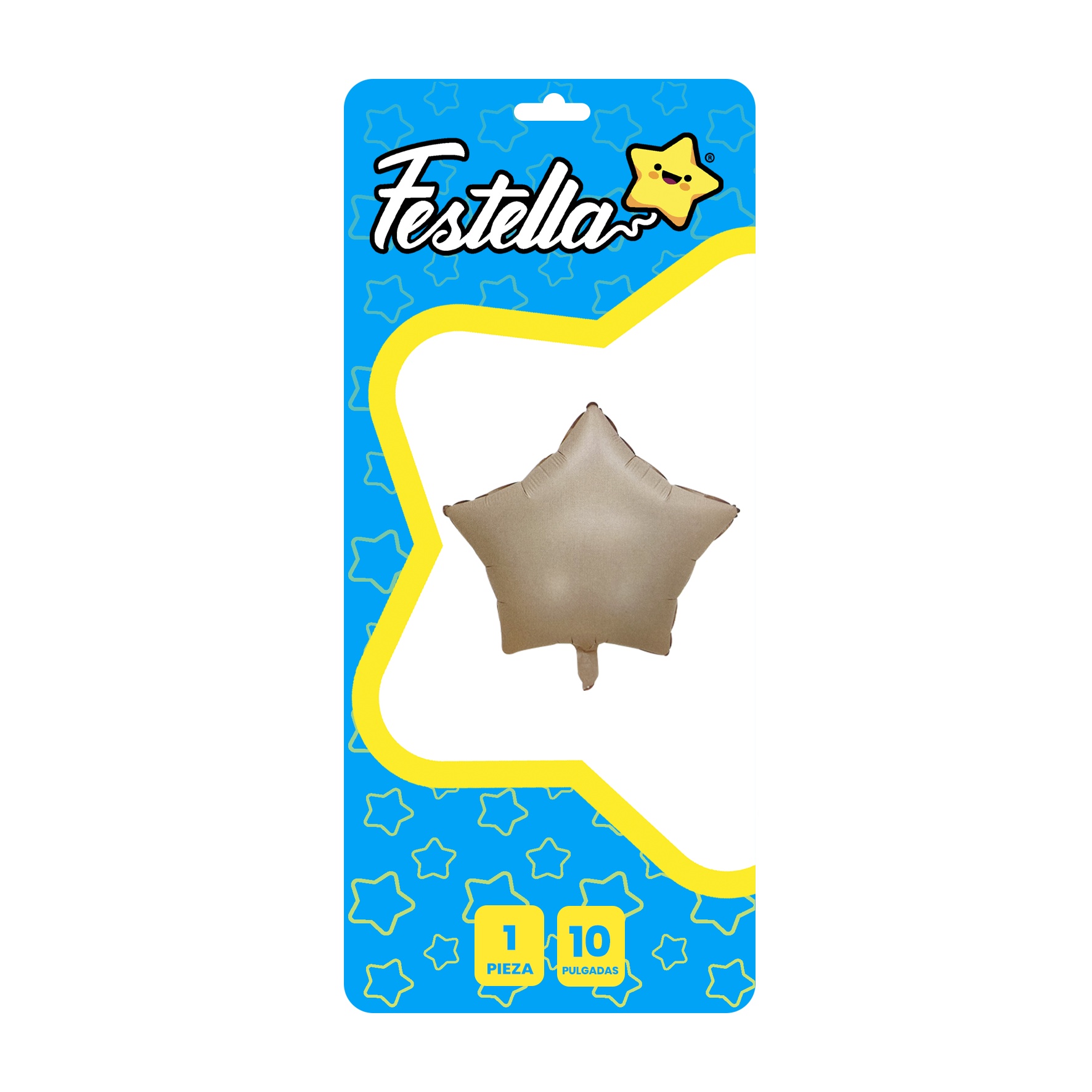 GLOBO ESTRELLA CARAMELO 10" CARTON(PQTX25)