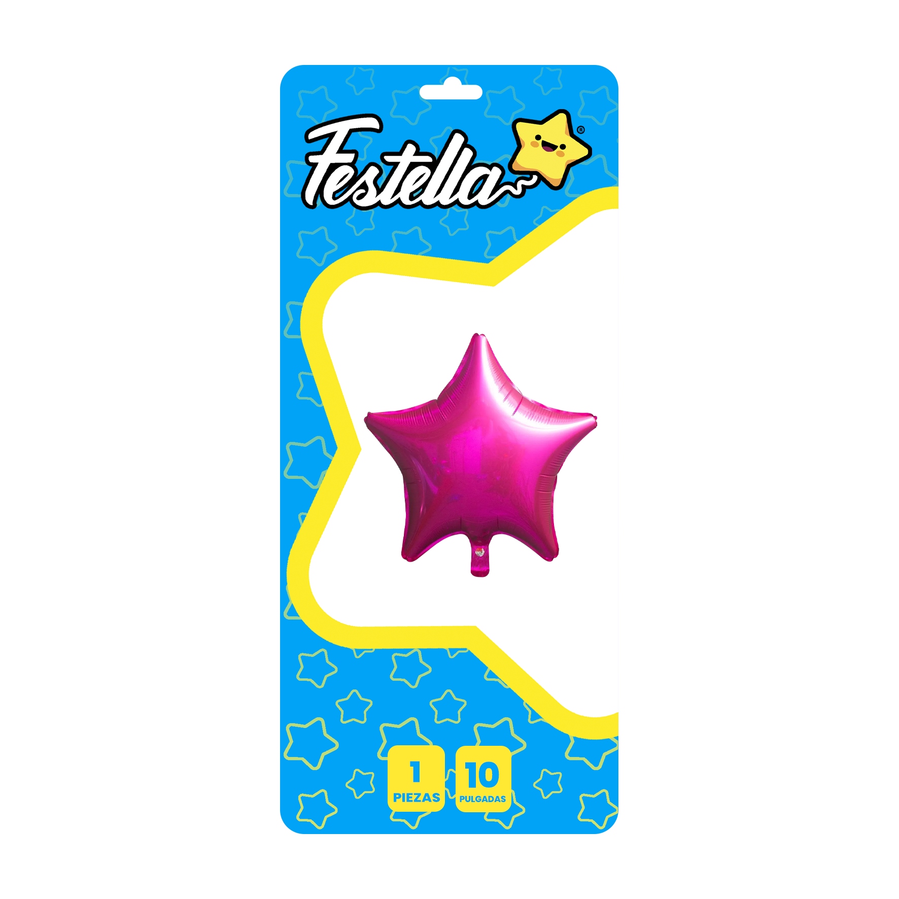 GLOBO ESTRELLA FUCSIA 10" CARTON(PQTX25)