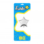 GLOBO ESTRELLA PLATEADO 10" CARTON (PQTX25)
