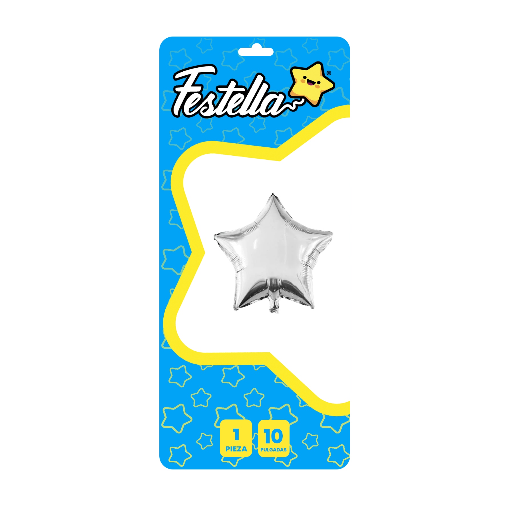 GLOBO ESTRELLA PLATEADO 10" CARTON (PQTX25)