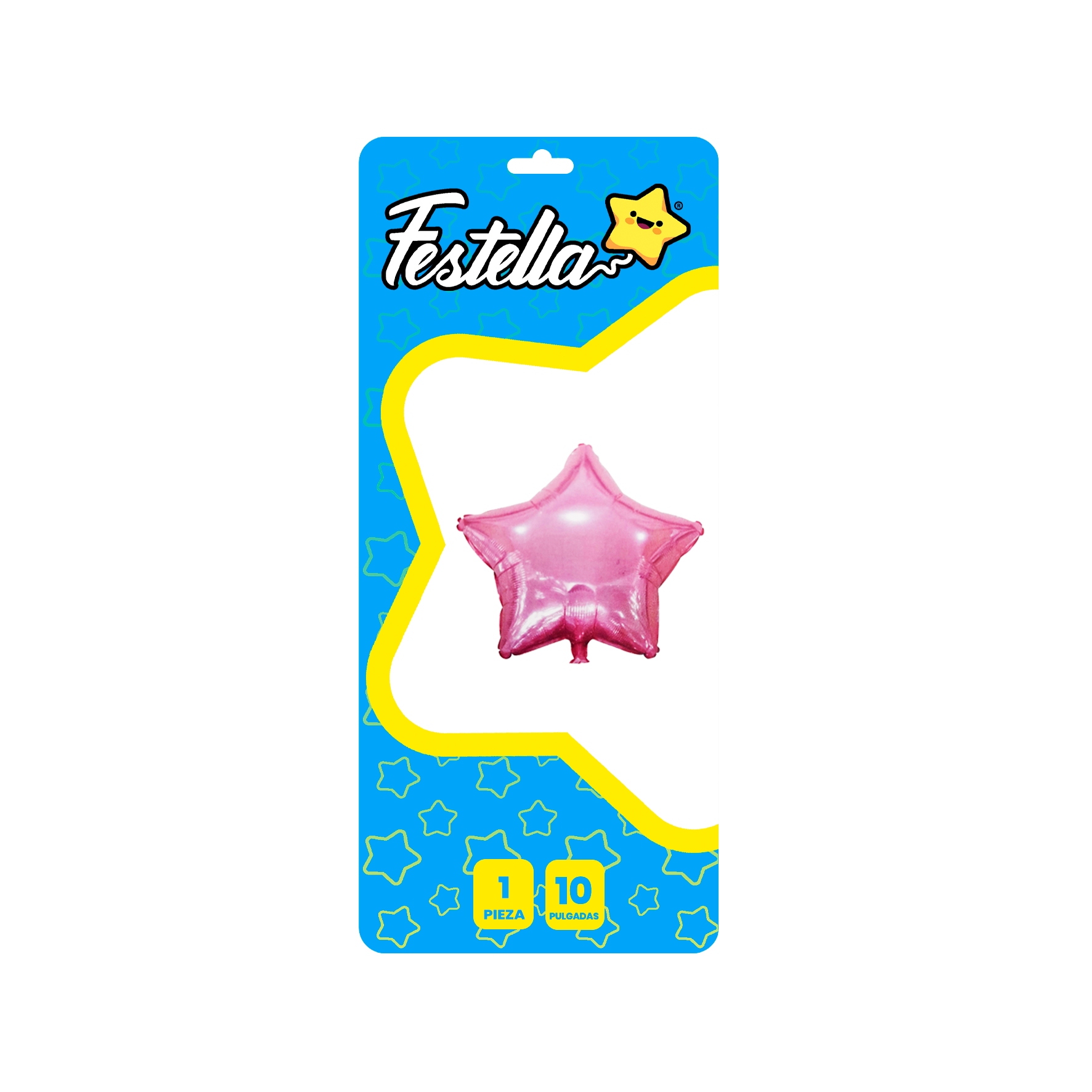 GLOBO ESTRELLA ROSADO 10" CARTON (PQTX25)