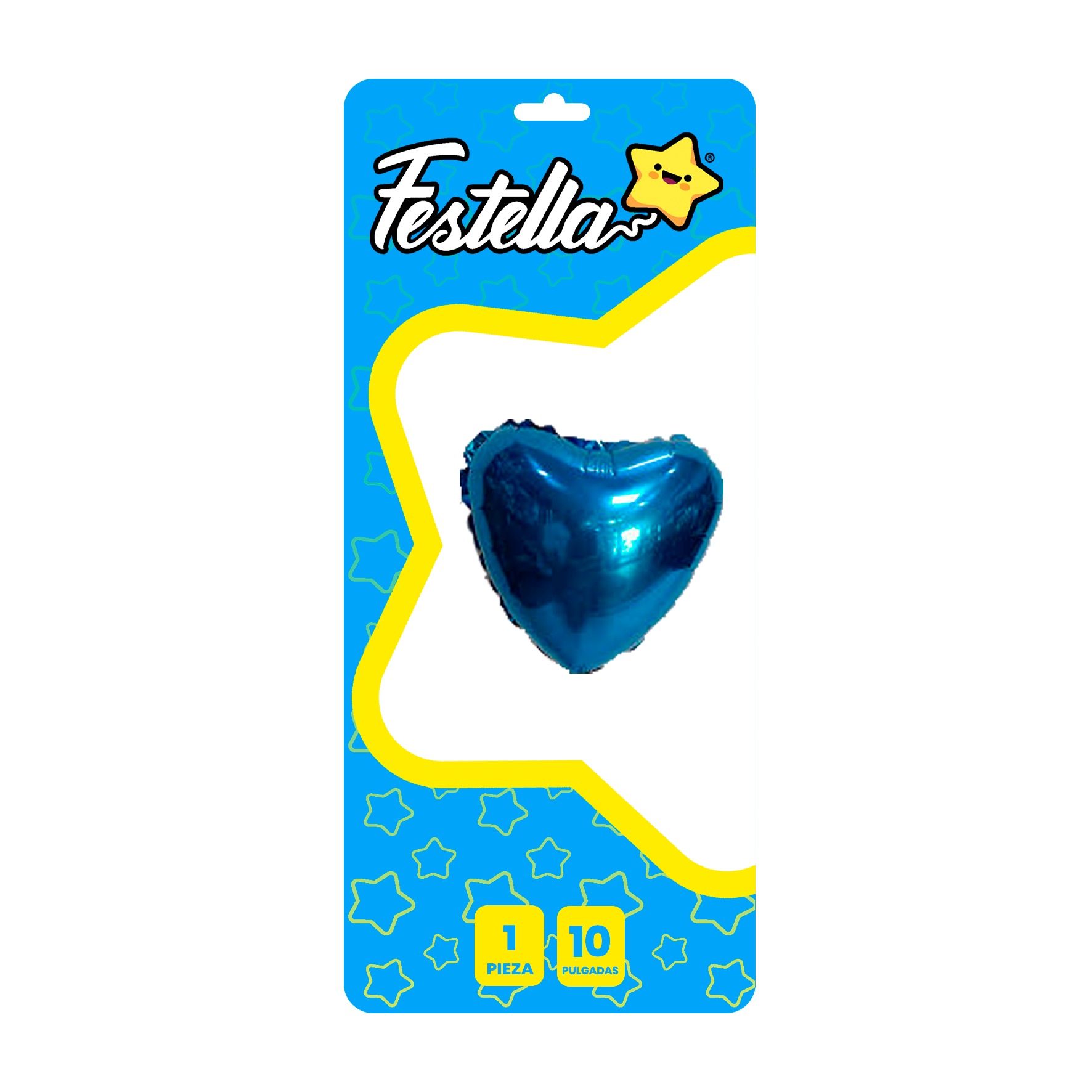 GLOBO CORAZON AZUL 10" CARTON (PQTX25)