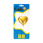 GLOBO CORAZON DORADO 10" CARTON (PQTX25)