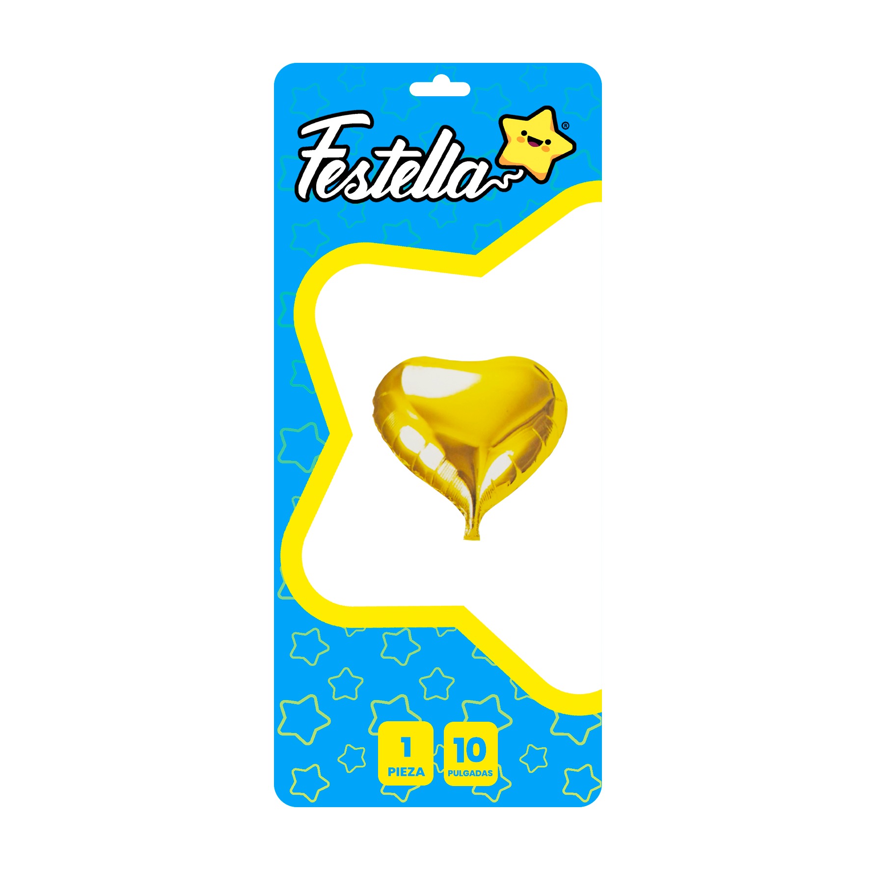 GLOBO CORAZON DORADO 10" CARTON (PQTX25)