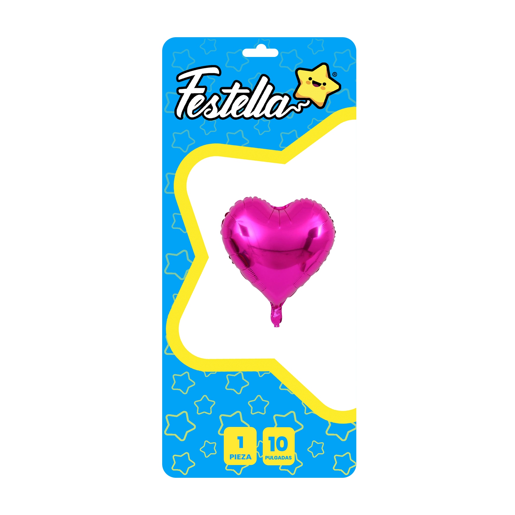 GLOBO CORAZON FUCSIA 10" CARTON (PQTX25)