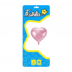 GLOBO CORAZON ROSADO 10" CARTON (PQTX25)