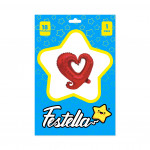 GLOBO CORAZON ROJO 18".(PQTX25)