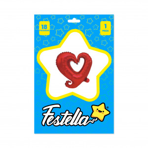 GLOBO CORAZON ROJO 18".(PQTX25)