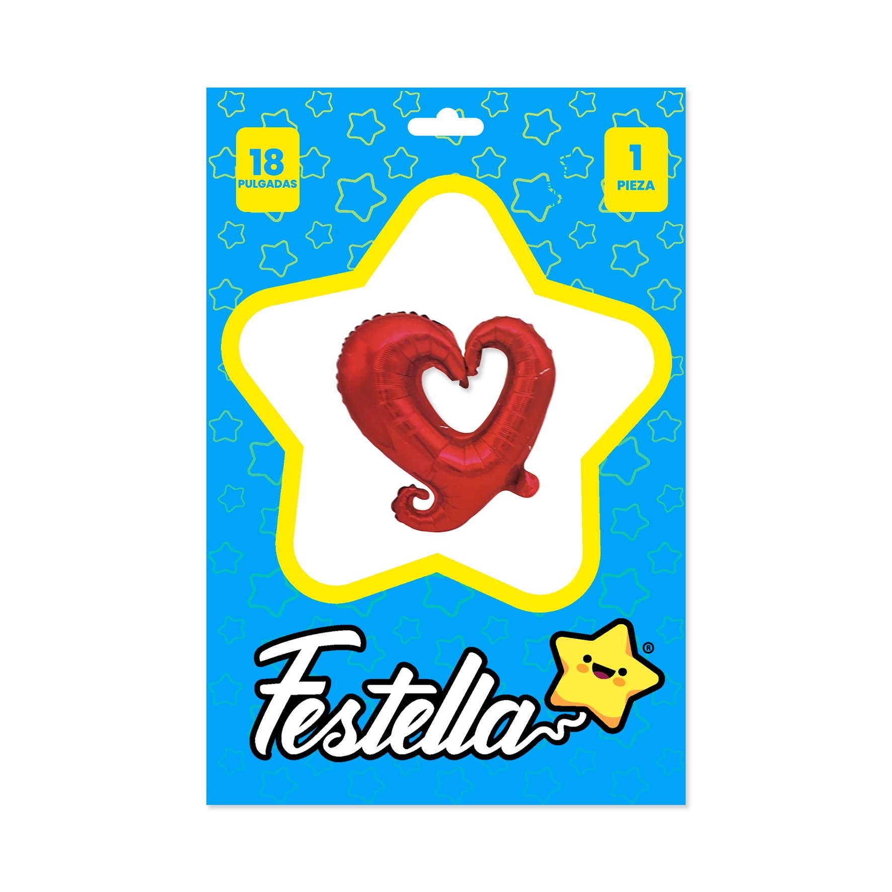 GLOBO CORAZON ROJO 18".(PQTX25)