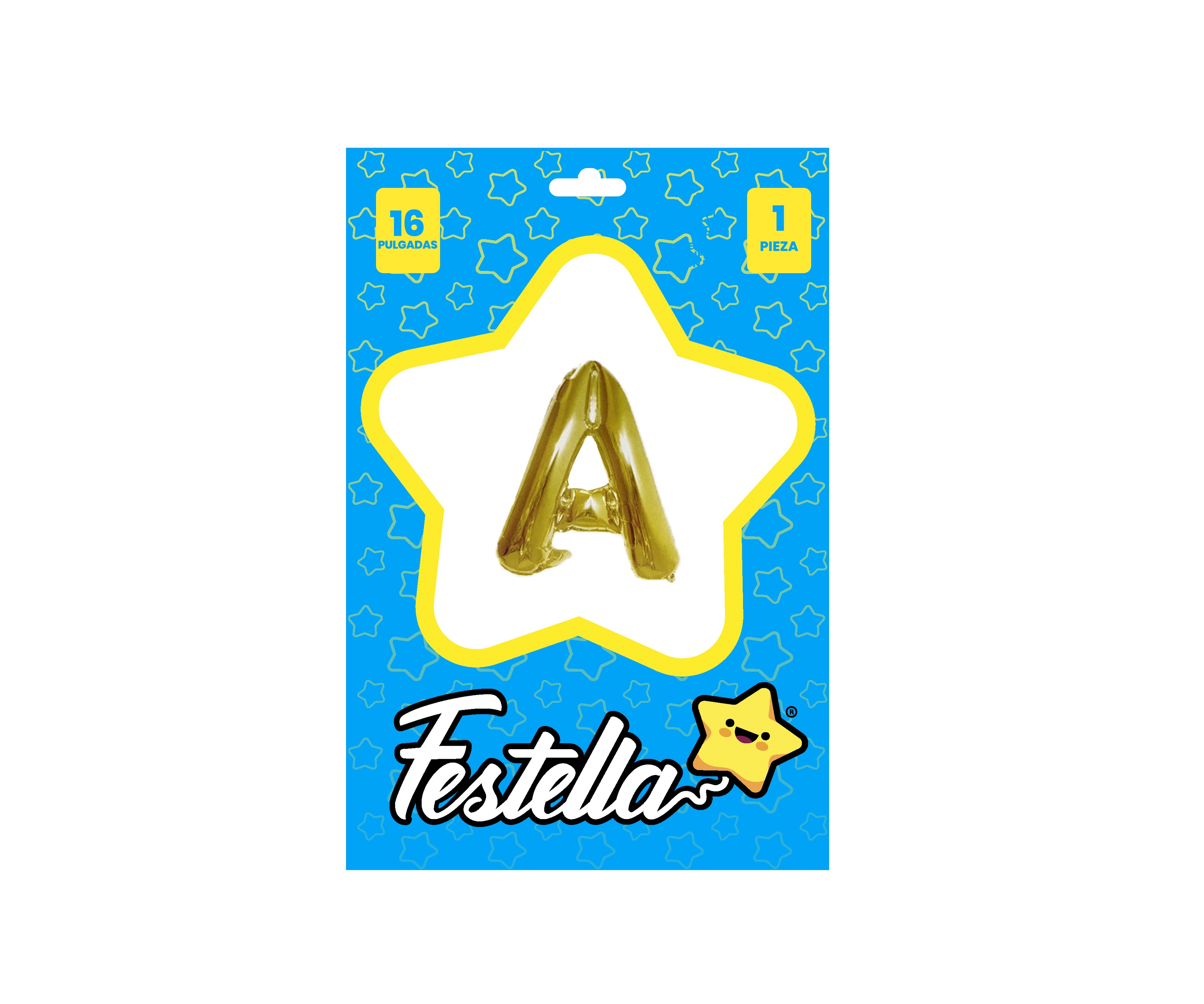 GLOBO LETRA A DORADO