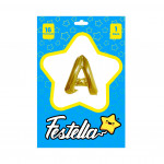 GLOBO LETRA A DORADO